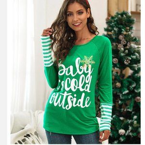 Last ONE! Baby Its Cold Outside Christmas Shirt - Green